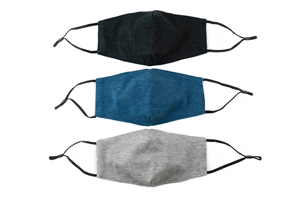 Packable Masks - Heather Jersey 3-Pack (Dark Neutrals)